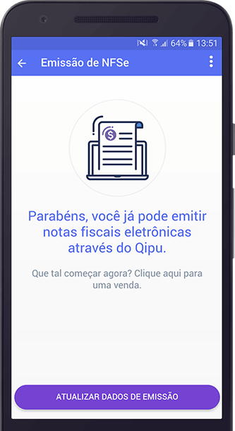 Emita NFS-e direto pelo aplicativo
